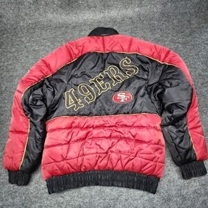 San Francisco 49ers Pro Player NFL Experience Vintage Puffer Jacket Small Mens